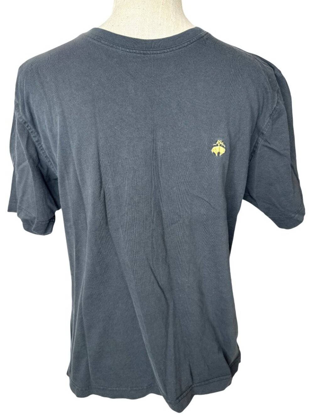 Brooks Brothers Mens T-Shirt W/Yellow Logo Embroidery On Left Chest Size M